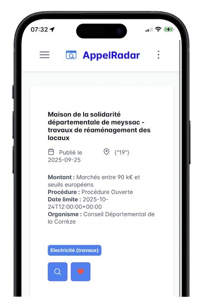 Application mobile AppelRadar